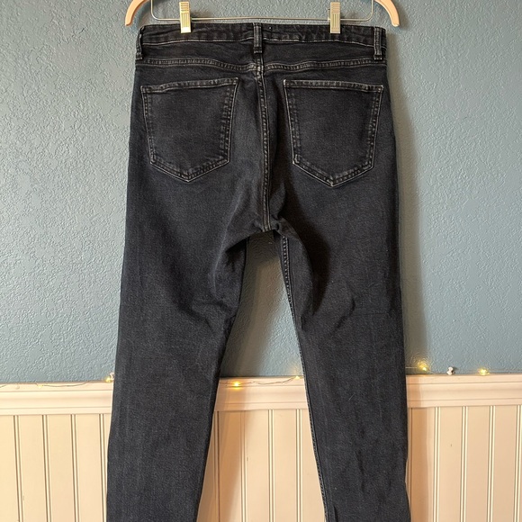 Zara dark denim bootcut jeans with fringe - Picture 4 of 4